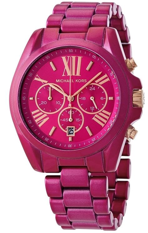 michael kors womens watch with red flower|Michael Kors pink.